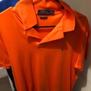 Polo size med orange Pima polo